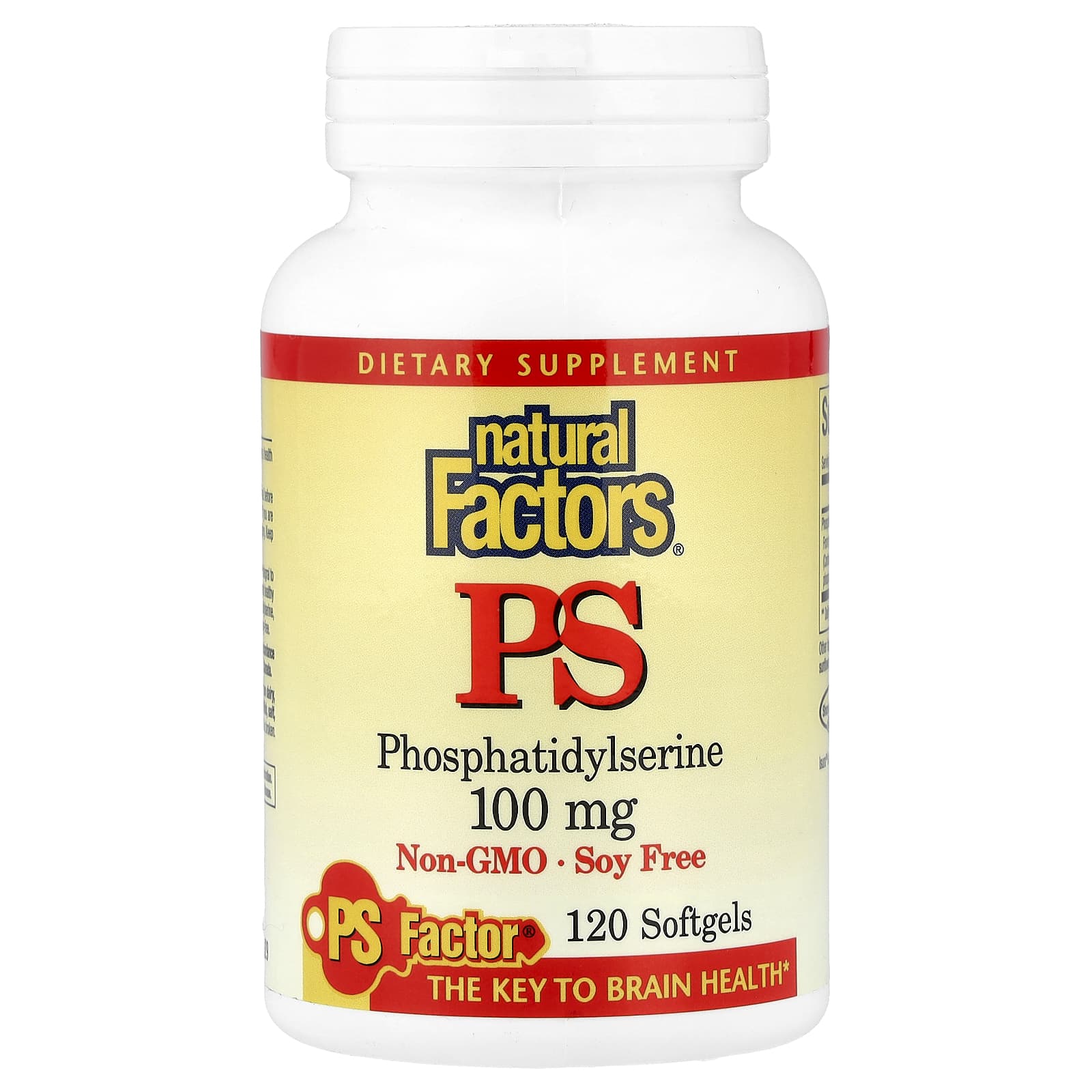 Natural Factors, PS, Phosphatidylserine, 100 mg, 120 Softgels UPC 068958026268 | Hilife Vitamins